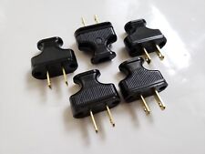 5 PACK Vintage Black Antique Style Electrical Plug Cloth Covered Wire Lamp Cord picture