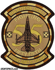USAF 55th FIGHTER SQ- SHOOTERS ROLL - Shaw AFB, SC - ORIGINAL DESERT PATCH picture