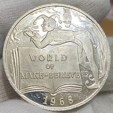 KREWE OF NEPTUNE 1968 ~ .999 Silver Mardi Gras Doubloon~ WORLD OF MAKE-BELIEVE picture
