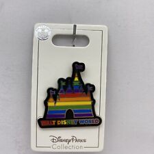 Disney Parks Pin Cinderella Castle Rainbow Walt Disney World Pride Trading Pin picture