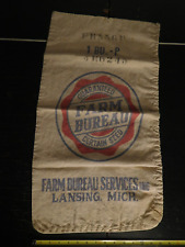 Vintage Farm Bureau Guaranteed Certain Seed Lansing, MI Canvas Bag 28