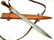 Beautiful Customs Handmade Damascus Steel, Viking, katana, Long Swords Full Tang picture