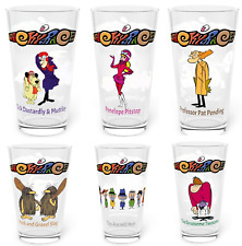 Wacky Races Pint Glasses, 16oz - Set of 11 - Dick Dastardly, Penelope Pitstop picture
