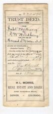 1889 Trust Deed Document, Denver, Colorado - STRONG Family to WOODBURY Family picture