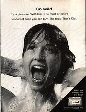1964 Dial Deodorant Bar Soap Vintage Print Ad Go Wild Sexy girl Shower Wall Art picture