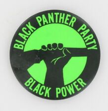Original Blank Panther Party Button 1970 Gun Fist Huey Newton Black Power P827 picture