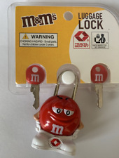M&M's World Character Red Luggage Lock With 2 Keys New Sealed picture