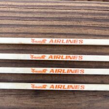 4 Vintage Faucett Airlines Plastic Drink Stirrers picture