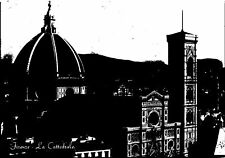 CONTINENTAL SIZE POSTCARD THE MAIN CATHEDRAL AT FLORENCE ITALY MAILED 1954 picture