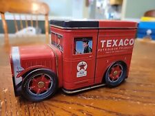 1997 Texaco Petroleum Products Red Delivery Truck Pattern Tin Litho Coin Bank picture