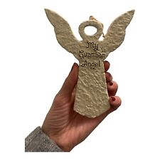 Resin Angel Plaque Hanging Christmas Tree Decoration My Guardian Angel 5” picture