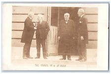 Paris Postcard RPPC Photo The Council Of 4 Peace Of Conference WWI c1910's picture