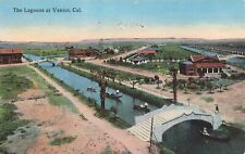 Postcard - Venice, California, Gondolas Moving in the Lagoons - 1920 picture