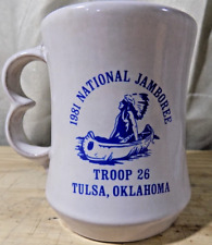 1981 NATIONAL JAMBOREE Boy Scouts of America COFFEE MUG Troop 26 Tulas Oklahoma picture