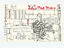 Vintage QSL Card Ham CB Amateur Radio I.C. Illegal Communications Bob Sara picture
