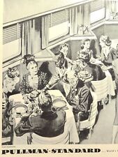 Vintage Print Ad 1947 Pullman-Standard Dining Cars Railroad Passengers Travel picture