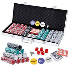 500PCS Chips Poker Dice Chip Texas Blackjack Cards Game Aluminum Case 11.5 Gram picture