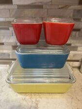 Pyrex Primary Color Refrigerator Dishes, Set of 8, 4 Dishes & 4 Lids,  picture