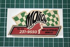 NEW MOTION Speed Equipment Bronx NY.  Vintage 60's Racing VINYL Decal sticker picture