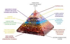 7 Chakra Orgonite Pyramid Energy Healing Crystals and Stones Emf Protection picture