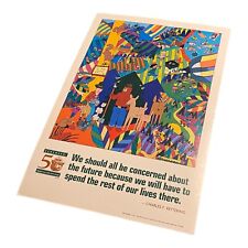 1993 Smokey 50th Anniversary  USFS Forest Fire Safety Poster Charles Kettering picture