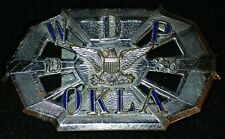 1936 WDP Oklahoma Belt Buckle WPA Armories War Department Colonel Eagle, Scarce picture