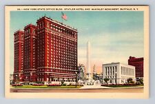 Buffalo NY-New York, Statler Hotel, New York State Office Bldg, Vintage Postcard picture
