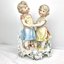Antique 1880s German Gräfenthal Schneiders DEP Sisters Bisque Porcelain Figurine picture