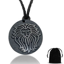 Lion Pendants Amulets Made of Natural Stone Russian Shungite EMF Protection 40mm picture
