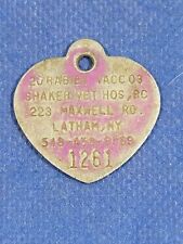 Vintage Latham New York Rabies Vaccine License Metal Tag picture