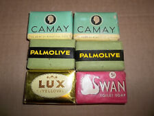 vintage lot of 6 soap bars NOS palmolive camay lux swan picture