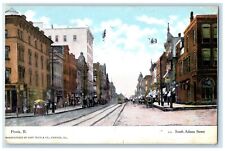 1908 South Adams Street Exterior Building Streetcar Peoria Illinois IL Postcard picture