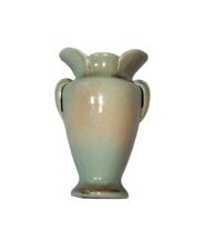 Vintage Gonder Pottery E-1 Pink & Blue Ceramic Vase MCM Home Decor  picture