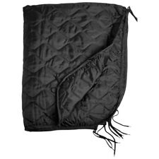 Army Ripstop GI Poncho Liner Quilted Blanket Mat Camping Travel Hiking Black picture