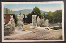 Vintage Postcard Strathglass Park Entrance Rumford ME 1936 White Border.   P343 picture