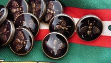 Set of  6 Gucci  BUTTONS   black  bees 14 mm 0,5 inch picture