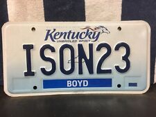 Kentucky Vanity License Plate “ISON23” picture