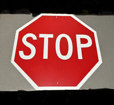 VINTAGE NOS 30” STOP SIGN CAR GAS TRUCK GASOLINE OIL picture
