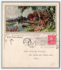 Portland Oregon Postcard The Old Fishing Hole Hill Military Academy Dance 1919 picture