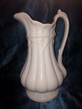 Antique Elsmore & Forster English White Ironstone Ceres 13'' Water Pitcher 1859 picture
