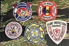 Lot of 5 Misc. Fire Department Patches picture