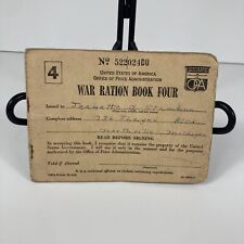 World War 2 Ration Book Four 4 Used Food Stamps WWII WW2 OPA Form R-145 Stamann picture