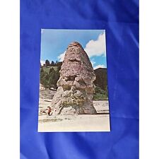 Liberty Cap Postcard Yellowstone National Park Chrome Divided picture
