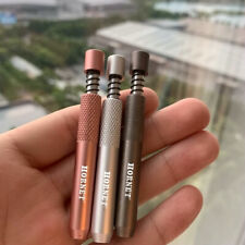 3Pcs Portable Self Cleaning One Hitter Metal Bat Tobacco Smoking Dugout Pipe picture