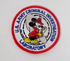 US Army Criminal Investigation Laboratory Patch Mickey Mouse Red White Blue picture