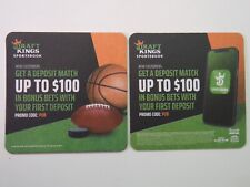 Beer Coaster ~ DRAFT KINGS Sportsbook ~ Sports Bets on Football, Basketball, etc picture