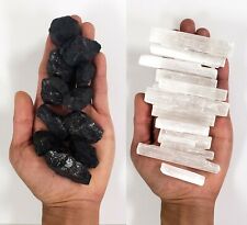 Black Tourmaline & Selenite Sticks Bulk - Combo Bulk Crystals - Natural Stones  picture