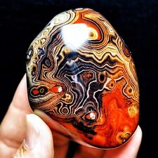 TOP 195G Natural Polished Silk Banded Agate Lace Agate Crystal Madagascar L1662 picture