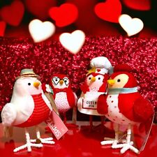 Spirits Presents: 2023 Fabric Valentine's Day Birds Decorations - Set of 4 ❤︎ picture