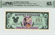 1990 $5 Disney Dollar Goofy PMG 65 EPQ (DIS19) picture